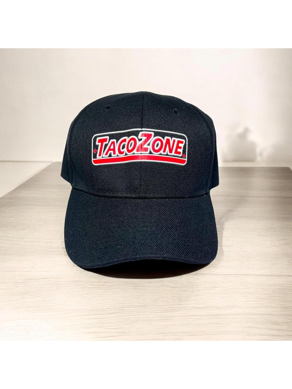 Taco Zone Black Baseball Cap Hat Adjustable Strap Streetwear Skate Funny Y2K